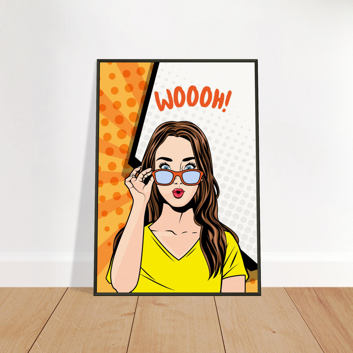 Pop Art Woooh! - Vibrant Comic Expression - - Metal Framed Posters