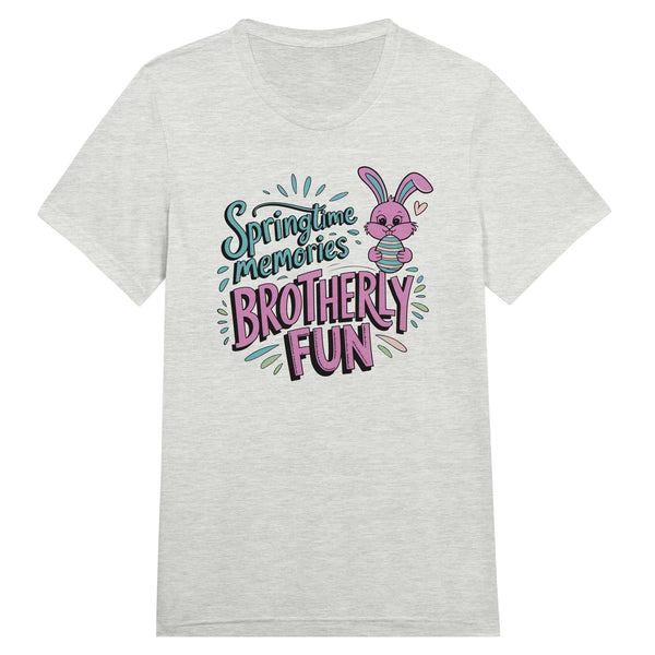 Brotherly Easter Fun – Springtime Memories T-Shirt - Solid White Triblend - T-Shirt