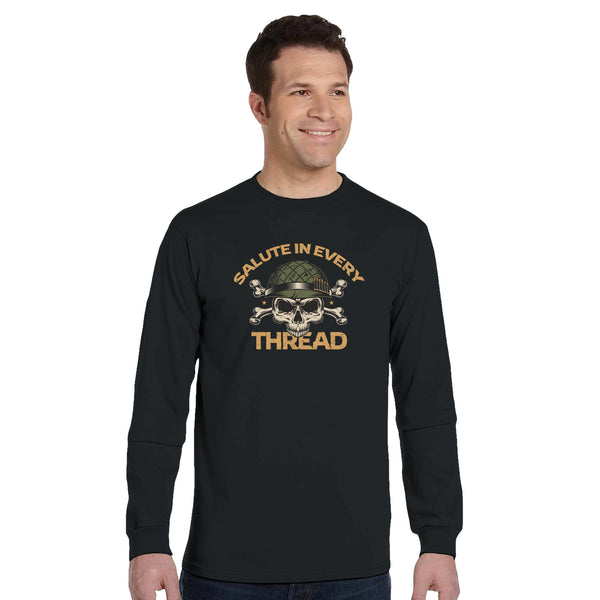 Military Heritage Tee - Salute with Every Wear - Black - T-Shirts