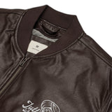 Jutt Brother Embroidered Bomber - Brown -