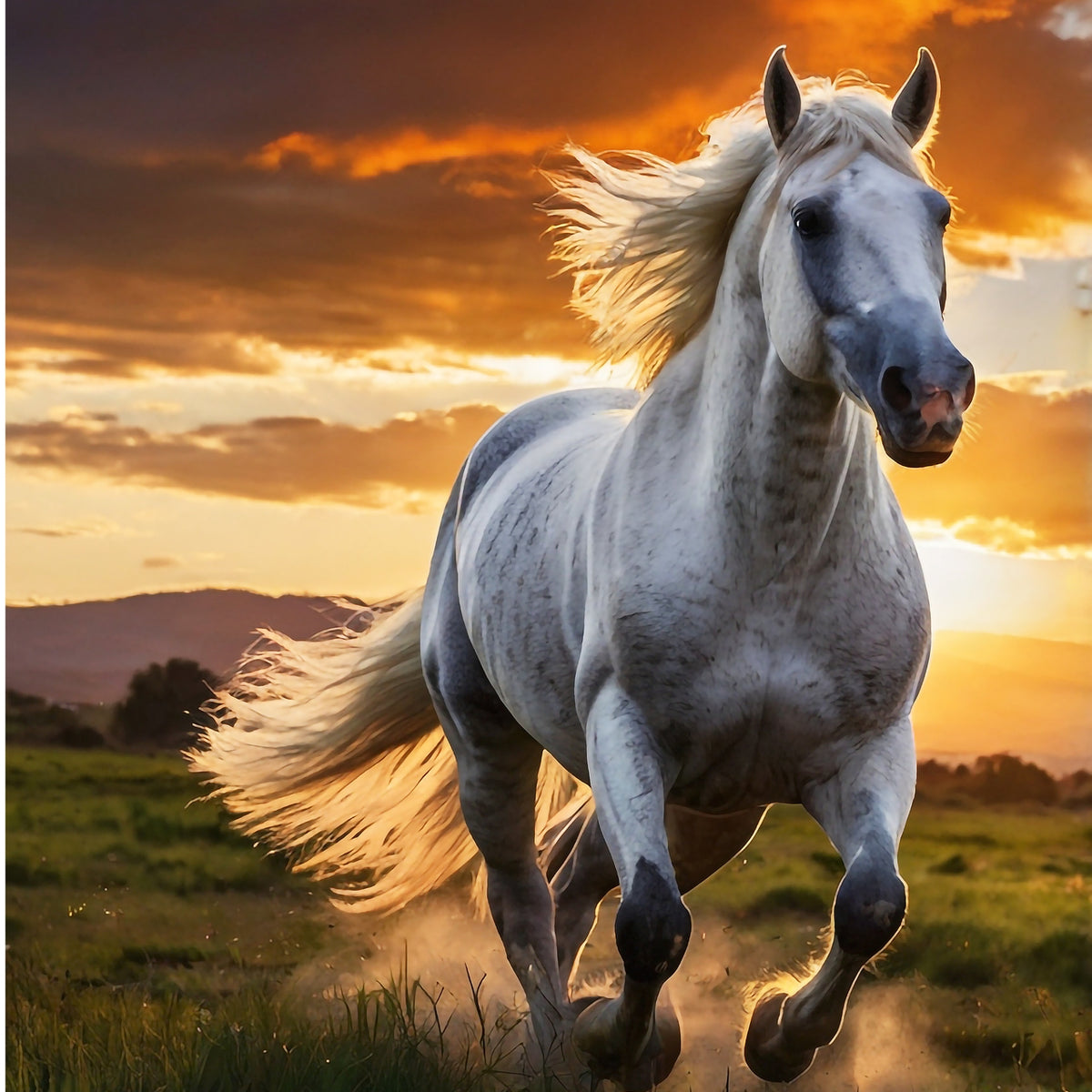 Horses at Dusk - A Timeless Pair - - Framed Posters