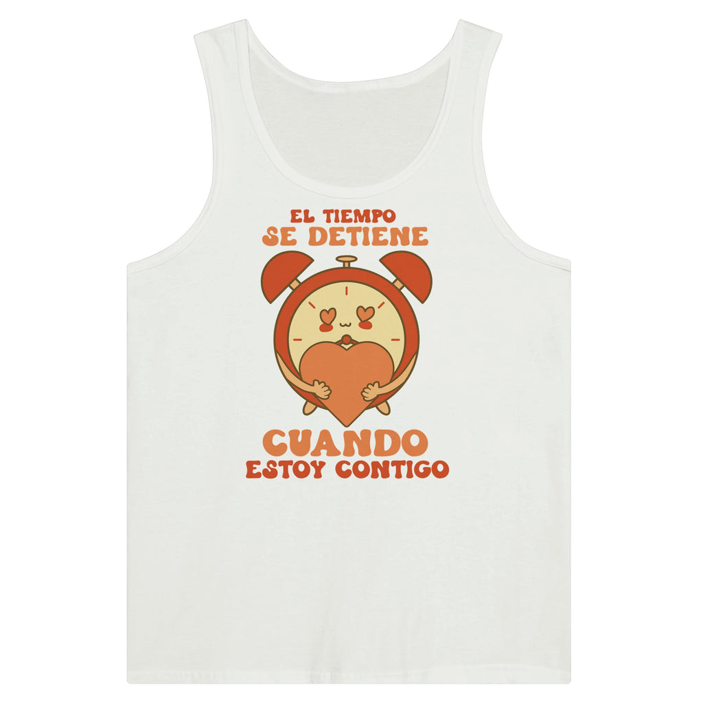 In Your Presence - 'El Tiempo Se Detiene' Tank - White - Print Material