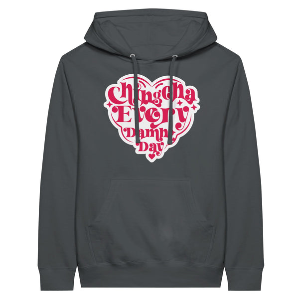 Chingona Every Damn Day – Premium Unisex Pullover Hoodie - Charcoal - Pullover Hoodies