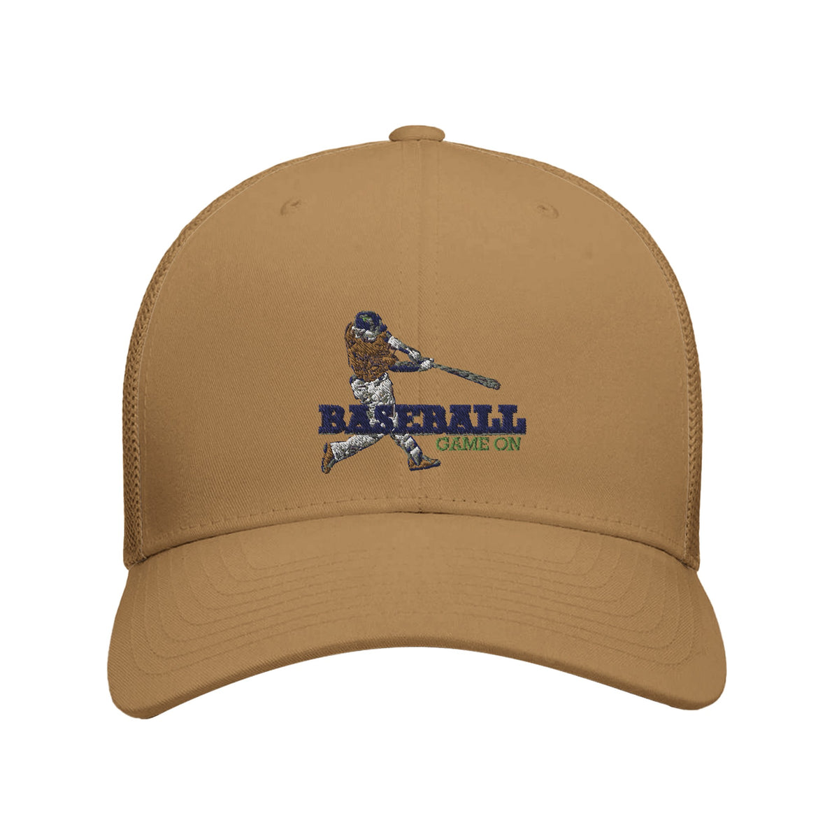 Play Ball in Style - Baseball Game On Cap - Caramel - Print Material