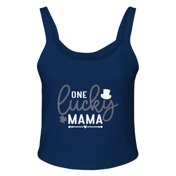 ONE Lucky MAMA - Wear Your Gratitude with Pride - solid navy blend - Print Material