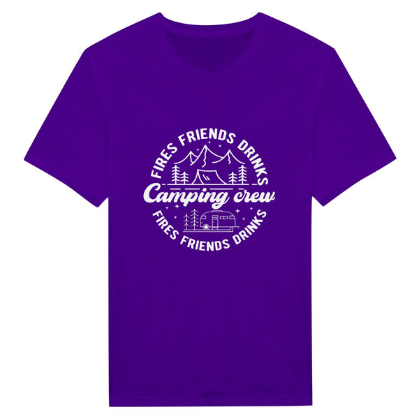 Campfire Chronicles - Memories with Friends Tee - Purple - Crewneck T.shirts