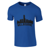 Melbourne in Black and White - Royal - T-Shirts