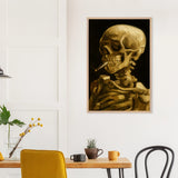 Skull Art Wooden Framed Poster with Attitude - Wood frame - Wooden Framed Posters