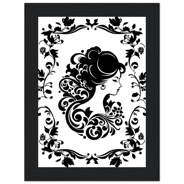 Modern Monochrome - Artistic Fusion - 13x18 cm 5x7″ Black frame - Framed Posters