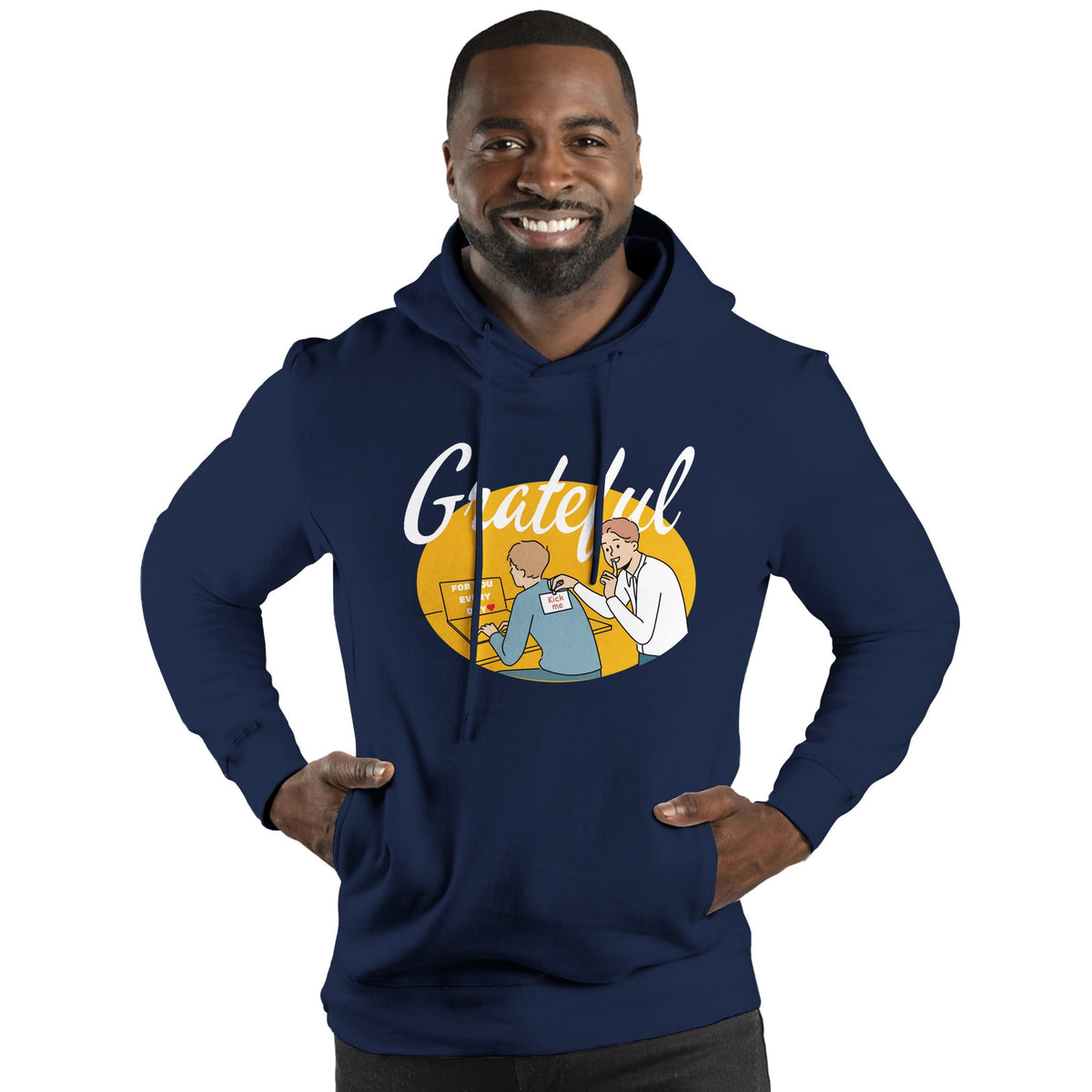 Laughter & Teamwork - The Perfect Colleague Gift - Navy - Hoodies