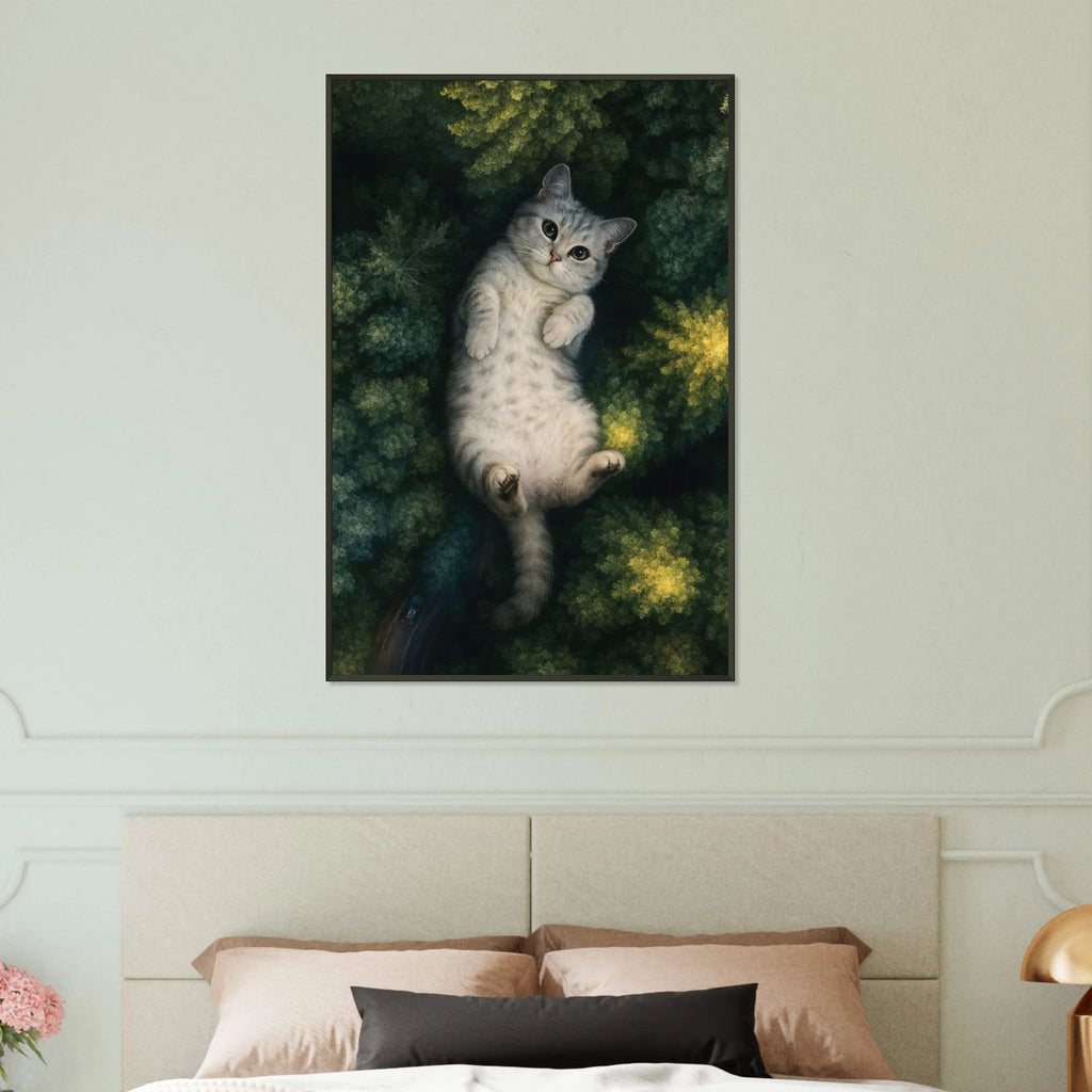 Gift Whimsical Memories – Cat Forest Metal Framed Poster - - Metal Framed Posters