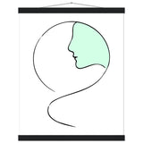 Serenity in Simplicity - Minimalist Face Art Poster - - Posters With Hanger