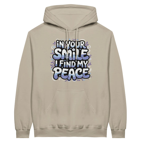 Hoodie Happiness - Smile and Be Peaceful - Sand - Hoodies