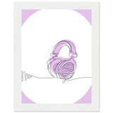 Melodic Moments - Stylish Headphones Print - 15x20 cm 6x8″ White frame - Framed Prints