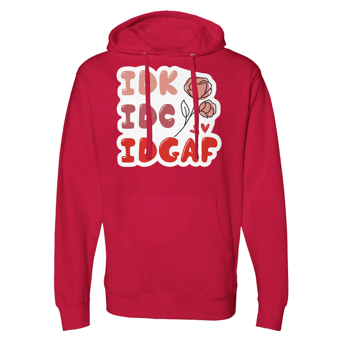 Bold Self-Expression - The IDGAF Statement Piece - Red - Hoodies