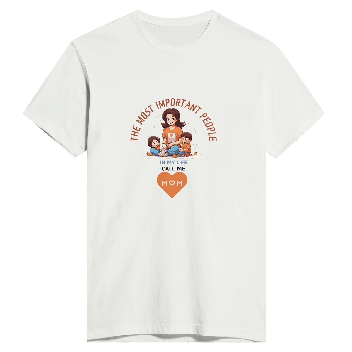 Love's Embrace - The Most Important People Call Me MOM Tee - White - Print Material