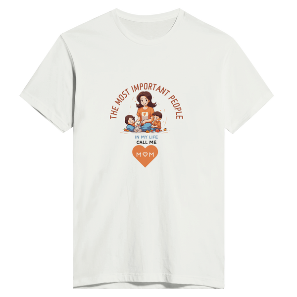 Love's Embrace - The Most Important People Call Me MOM Tee - White - Print Material