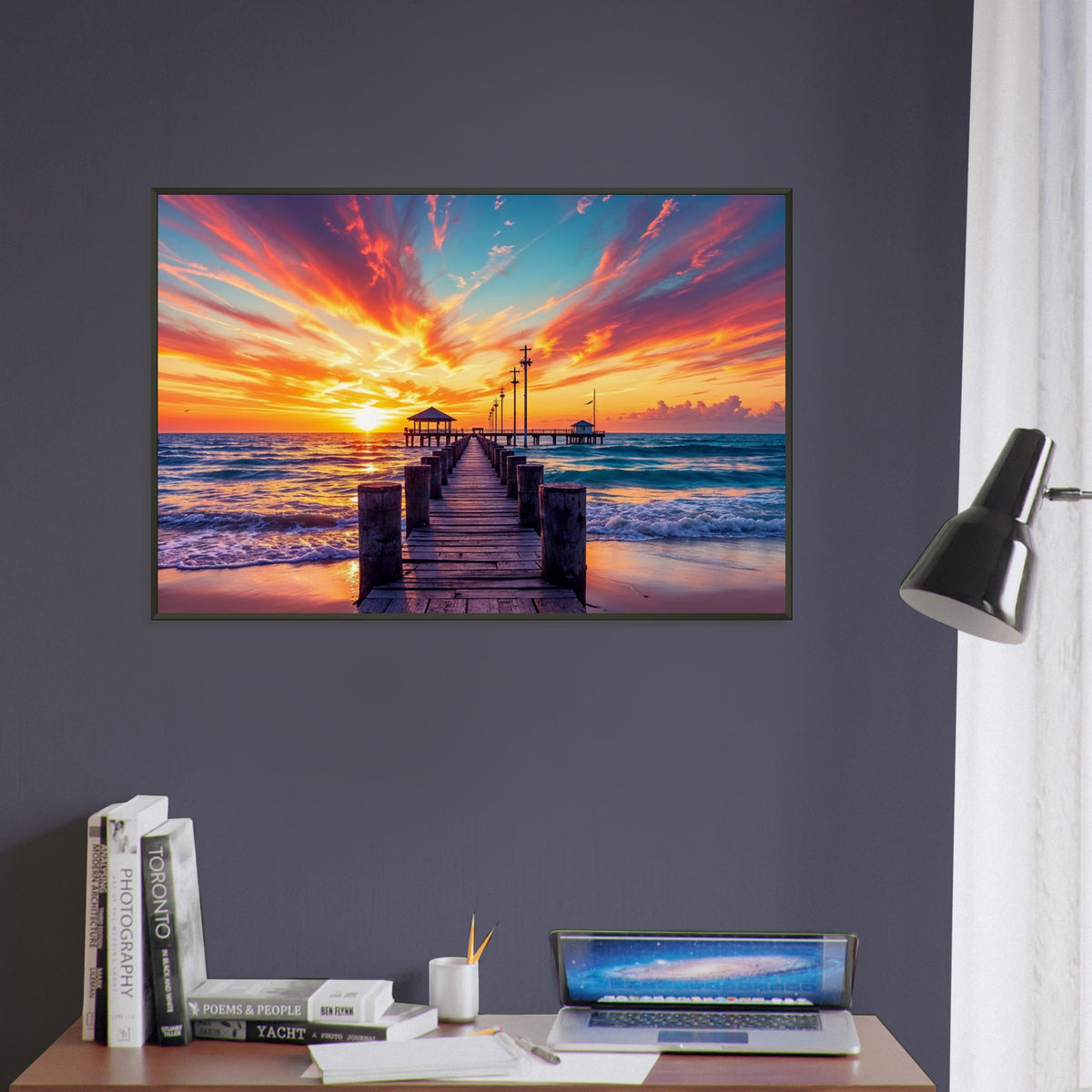 Sunset Serenity - A Path to Paradise - 60x90 cm 24x36″ - Framed Posters