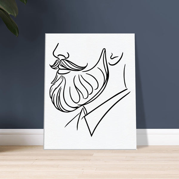 Gentleman's Profile - The Art of a Bearded Muse - 40x50 cm 16x20″ - Canvas Prints