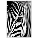 Monochrome Elegance – Zebra Wooden Poster Gift - - Wooden Framed Posters
