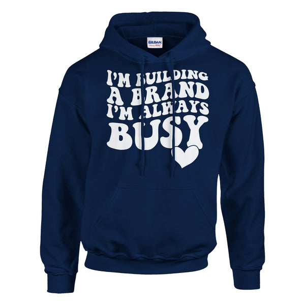 Busy Crafting Success - Wear Your Ambition with This Hoodie - Navy - Hoodies