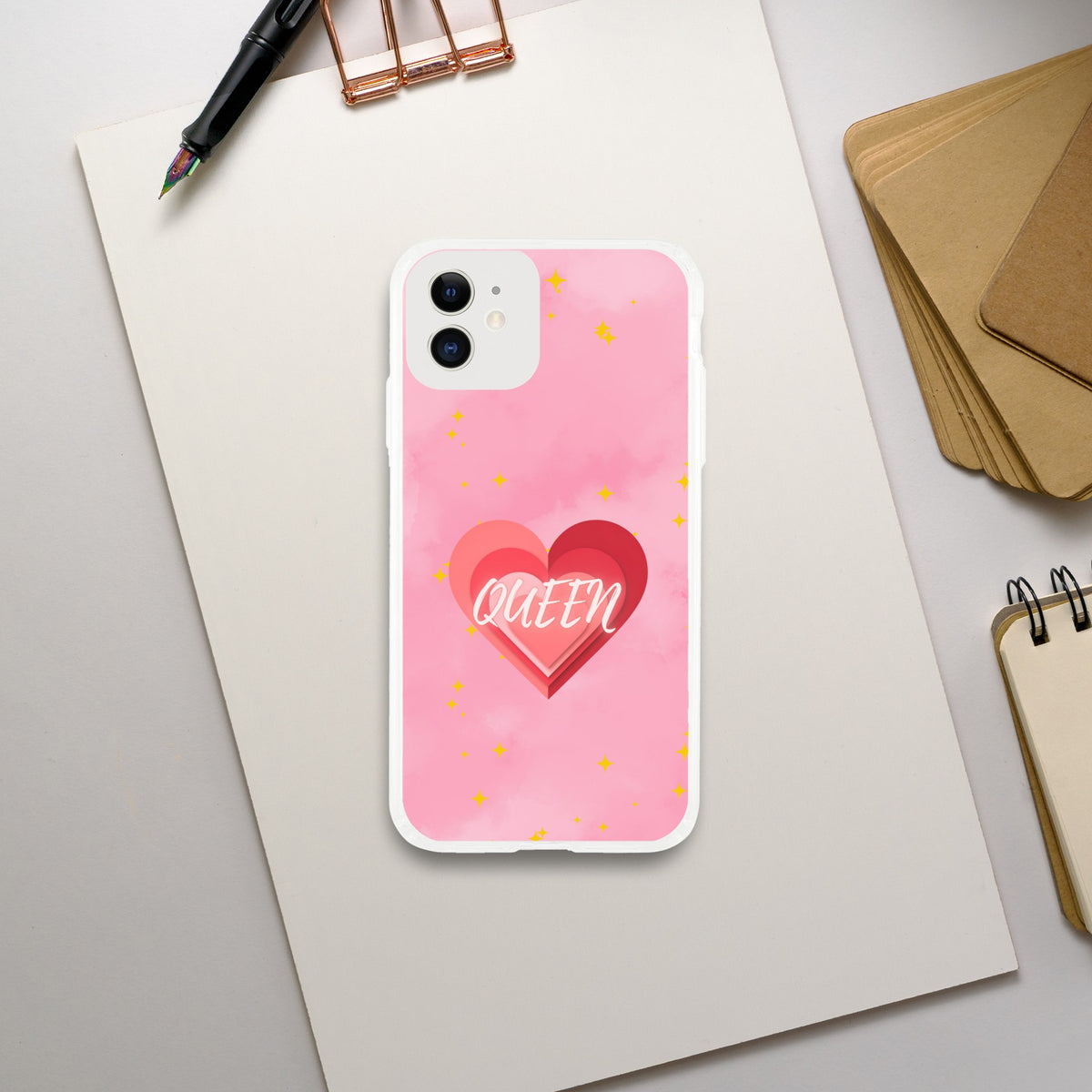 Royal Love Duo - King & Queen Heart iPhone Case - iPhone 12 For Queen - Tech Accessories