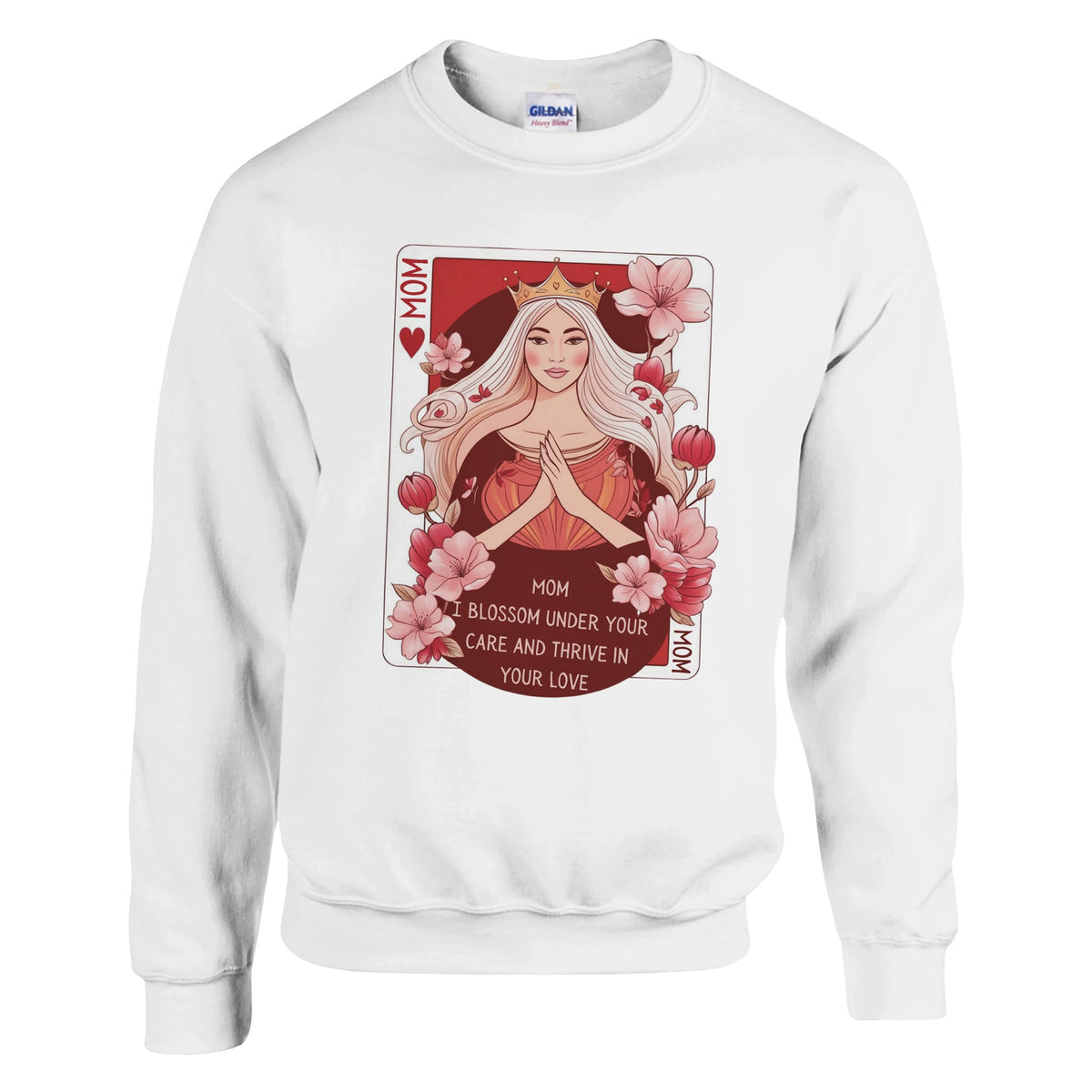 Queen of Hearts - Cherishing the Bond with Mom - White - Sweatshirts