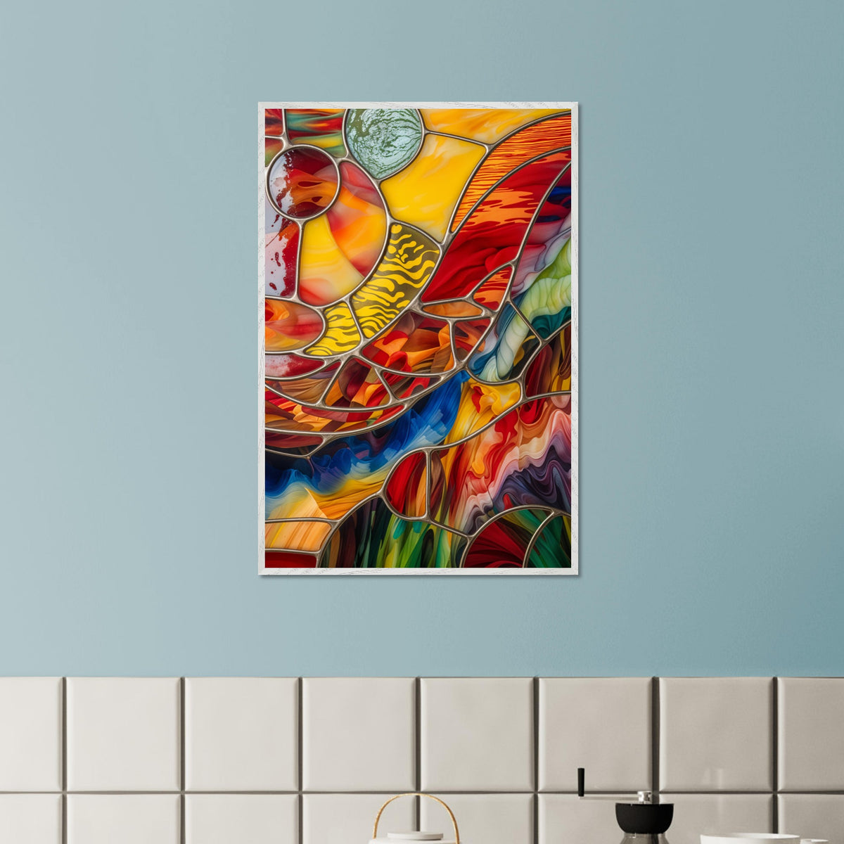 Palette of Emotions - Colorful Elegance in Portrait - - Framed Posters