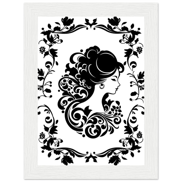 Modern Monochrome - Artistic Fusion - 13x18 cm 5x7″ White frame - Framed Posters