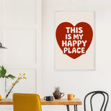 This Is My Happy Place – Framed Poster for Loved Ones - - Wooden Framed Posters