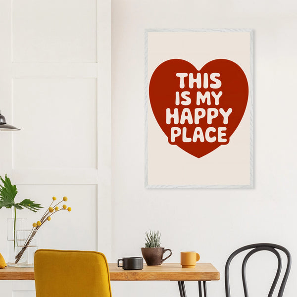 This Is My Happy Place – Framed Poster for Loved Ones - - Wooden Framed Posters