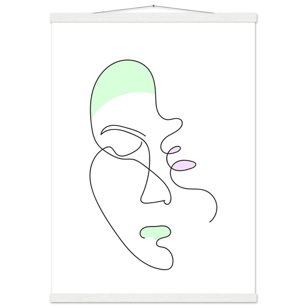 Minimalist Masterpiece - Magnetic Wooden Hanger Poster - 50x70 cm 20x28″ White wall hanger - Posters With Hanger