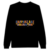 Support Day Drinking - Fun & Comfortable Tee - Black - Print Material