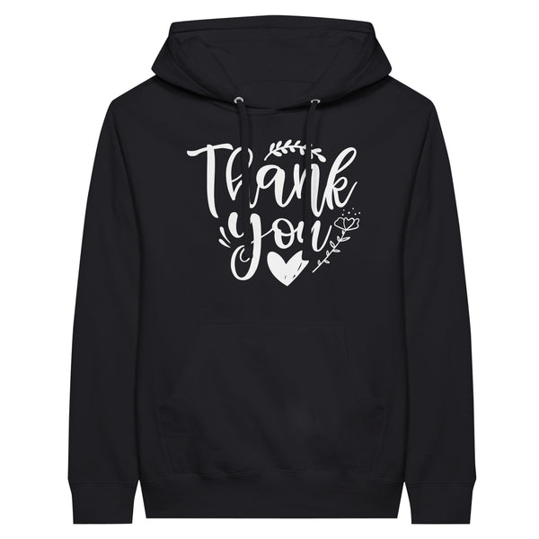 Gratitude Embrace - Premium Unisex Hoodie for Thankful Memories - Black - Hoodies