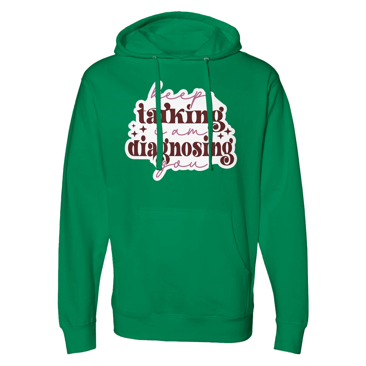 Empowerment in Every Word - Diagnostic Hoodie Edition - Kelly Green Heather - Hoodies