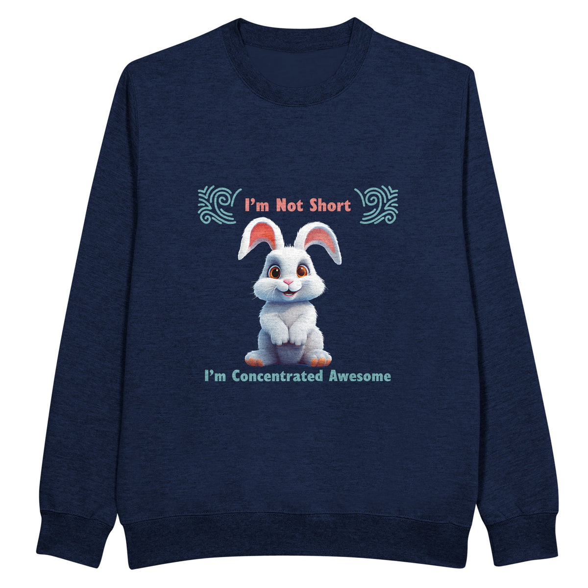 Bold and Cute - I'm Not Short Sweatshirt - Navy - Sweatshirts