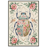 Botanical Beetle Framed Print - A Gift of Nature's Artistry - - Metal Framed Posters