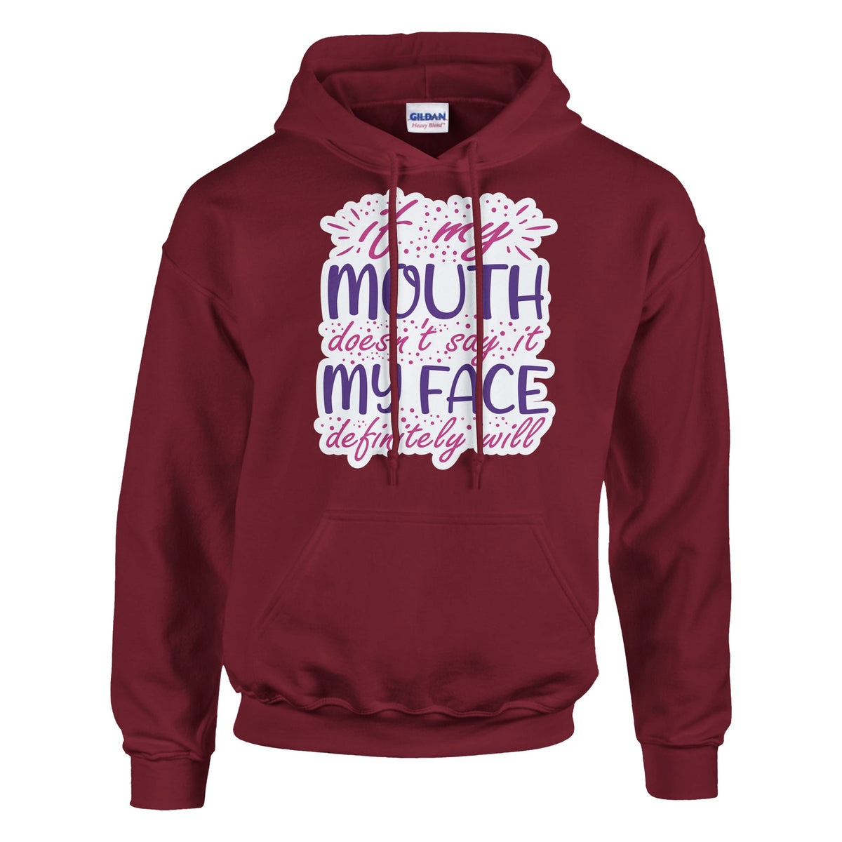 Speak Volumes - It My Mouth, My Face Hoodie - Garnet - Hoodies