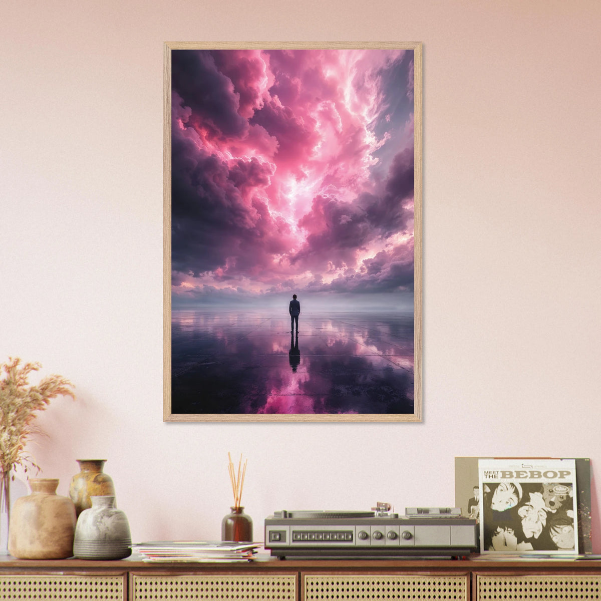 Storm Within – Wooden Framed Poster - Wood frame - Wooden Framed Posters