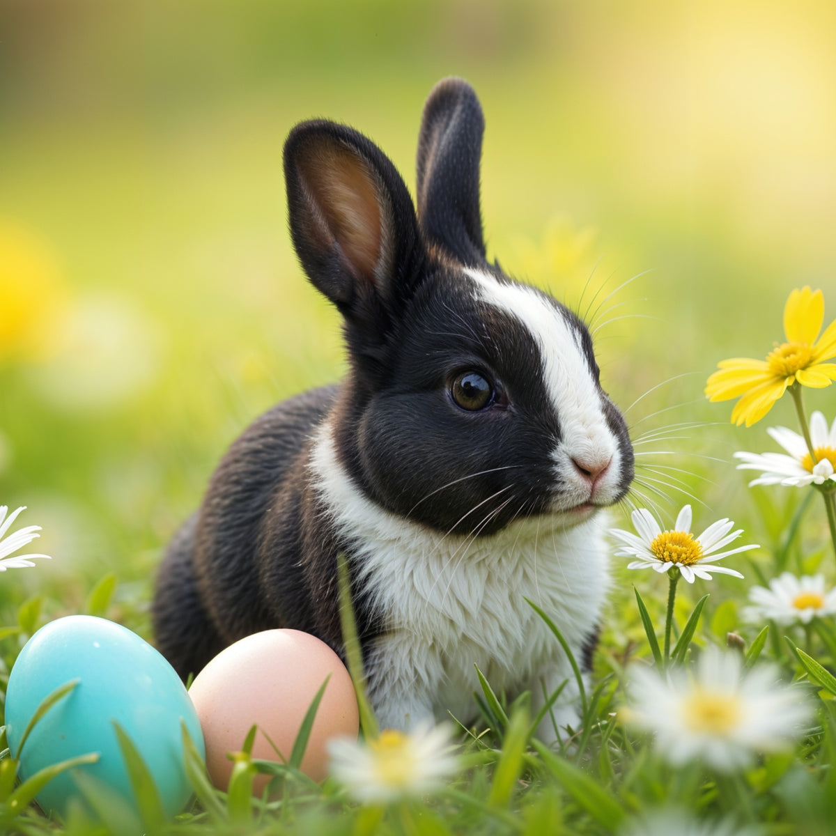 Blossoms and Bunny Joy - - Framed Posters