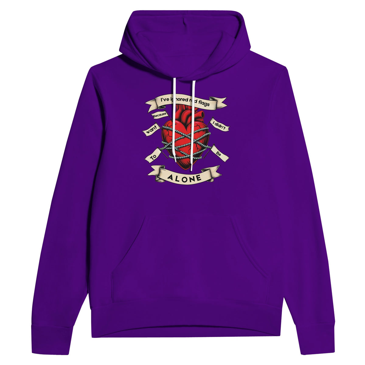 Heartfelt Confessions - Wearing Your Heart on Your Sleeve - Team Purple - Hoodies