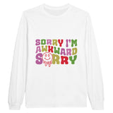 Awkward Charm - Flaunt Your Quirkiness in Style - White - Long Sleeve T-shirts