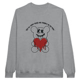 Heartfelt Warning - Unfriendly Teddy - Sports Grey - Crewneck Sweatshirts