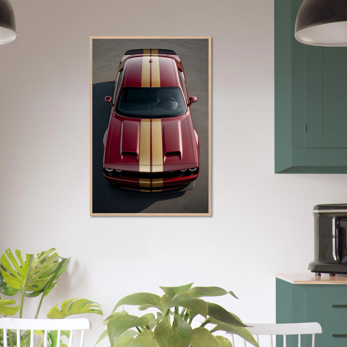 Engine Roar Framed Poster – Gift for Car Enthusiasts - Wood frame - Wooden Framed Posters