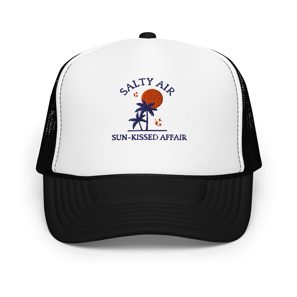 Tropical Sunset: Salty Air & Sun-Kissed Affair Hat - Black White Black - Hats