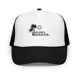 Eternal Sunshine - Classic Sun Design Foam Trucker Hat - Black White Black - Hats