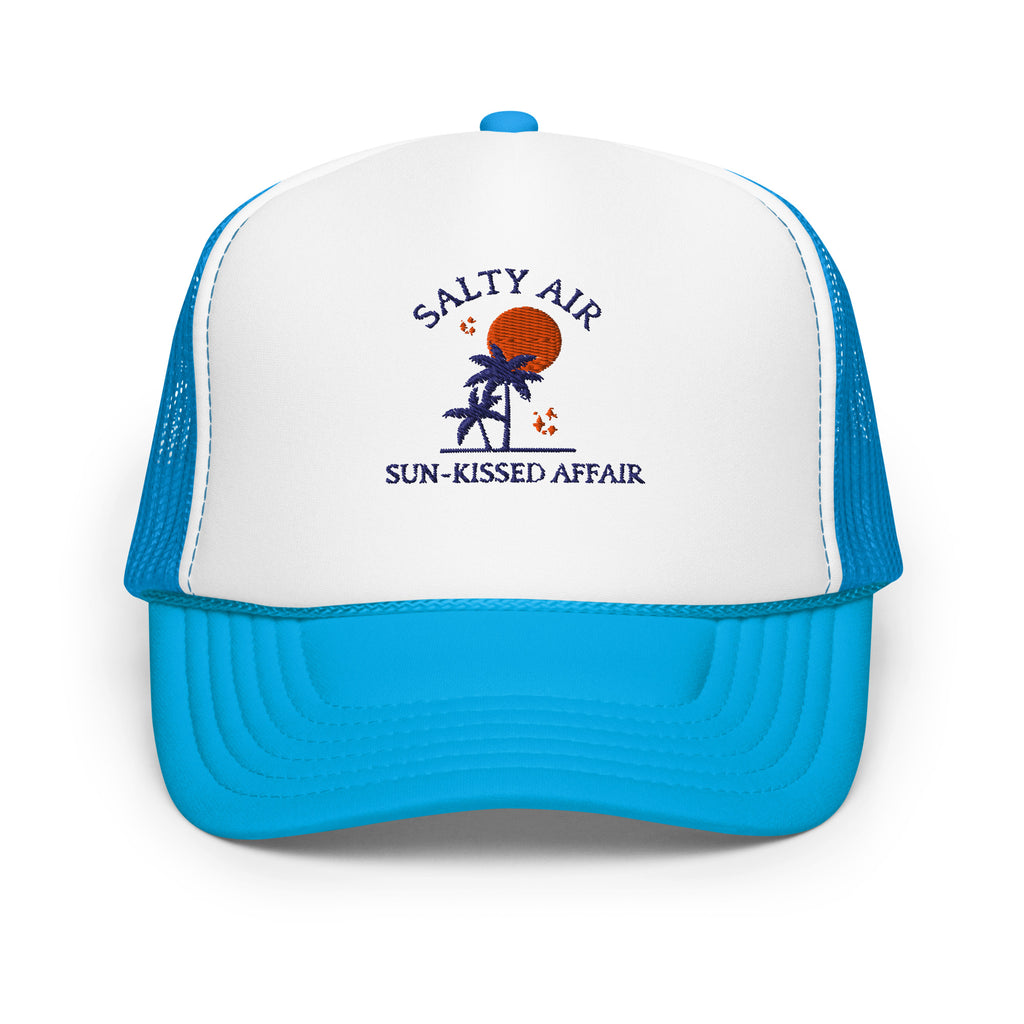 Tropical Sunset: Salty Air & Sun-Kissed Affair Hat - Blue White Blue - Hats