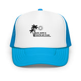 Eternal Sunshine - Classic Sun Design Foam Trucker Hat - Blue White Blue - Hats