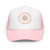 Beach Vibes - Salty Air & Sun-Kissed Love Cap - Light Pink White Light Pink - Hats