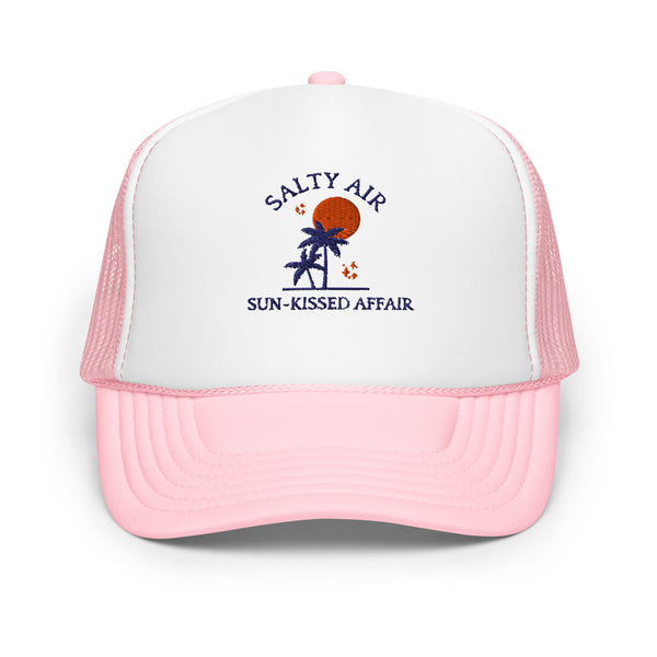 Tropical Sunset: Salty Air & Sun-Kissed Affair Hat - Light Pink White Light Pink - Hats